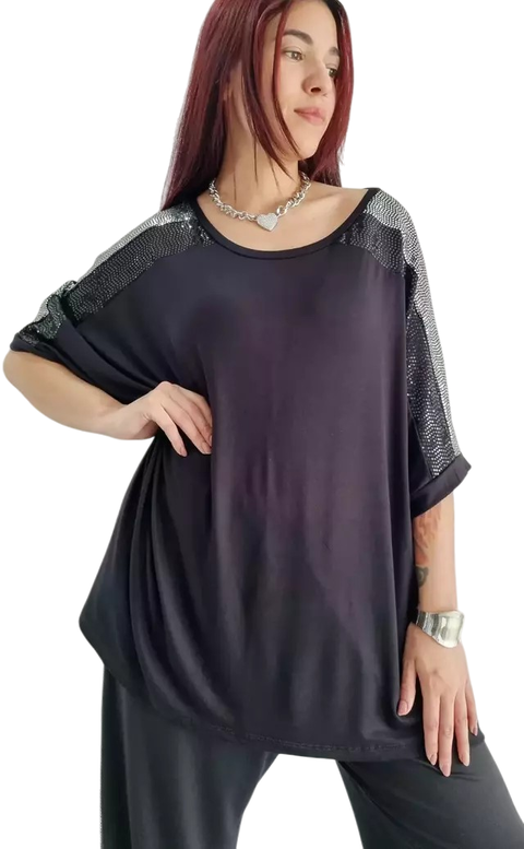 Remerón FLORENCIA BLACK SHINE Manga 3/4