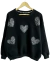Buzo Oversized FRIZA (XL/XXL) LOVE PRINT BLACK- AW25 - tienda online