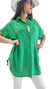 Camisola LINO Oversized L/XL Green Parrot - - Kuwana Shop