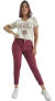 SET Pantalon Elastizado Bordo + Remera Flame NY (40 al 50) en internet