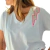 Remera V Oversize (XL) Thunder Pink White - tienda online