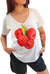 Remera V PREMIUM FRAMBUESA (4 talles) White - comprar online