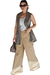 Pantalon WIDE LEG Gabardina Elast CAMEL - AW25 - comprar online