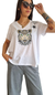 Remera V Oversize (XL) SAVAGE WHITE en internet