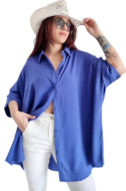 Camisa Maxi Oversize (XXL) Deep Blue