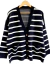 Cardigan Largo Jackard Oversize RAYADO PRUNE BLACK (XL/XXL) en internet