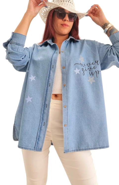 Camisaco Denim NEVER Oversized [L XL/XXXL) AW25