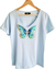 Remera V PREMIUM BUTTERFLY SKY (4 talles)