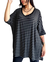Remerón Vestido Juliette OVERSIZED (XXL) Rayado BLACK - Kuwana Shop