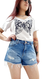 Remera V PREMIUM BUTTERFLY WHITE Black (4 talles) en internet
