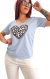 Remera V PREMIUM LOVE PRINT (4 talles) - SKY