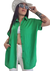Camisola LINO Oversized L/XL Green Parrot -