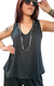 Musculosa V Flame Evasé (M al XL) - Black en internet