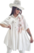 Imagen de Camisola LINO FLOWERS Oversized L/XL White