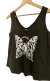 Musculosa V Evasé Butterfly (M al XL) - BLACK - comprar online