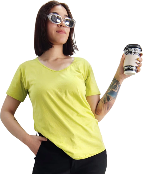 Remera V Basic LIME Essencial PREMIUM ( 4 Talles) - comprar online