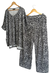 SET GREY MAXI OVER Palazzo + Remeron Cristine PRINT GREY ( XL/XXL) - AW25 en internet
