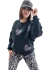 Buzo Oversized FRIZA (XL/XXL) LOVE PRINT BLACK- AW25 en internet