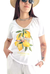 Remera V PREMIUM LEMON White -