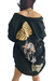 Camisa Maxi Oversize LINO BAMBULA ESTAMPADA SELVA (XXL) BLACK
