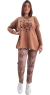 SET MAXI Sweater BREMER LARGO CHOC LOVE + Babucha WAFFLE LOVE PRINT (XL/XXL) - AW25 - Kuwana Shop