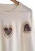 Sweater Corto BELEN LOVE PRINT WHITE (L/XL) - Kuwana Shop