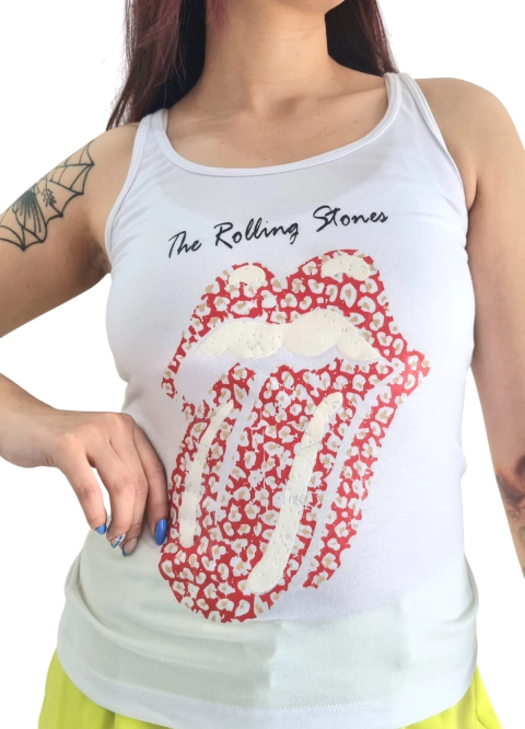 Musculosa Stone Print al cuerpo WHITE (S)