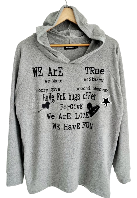 BUZO Hoodie GREY TRUE (M al XL)-AW25 - comprar online