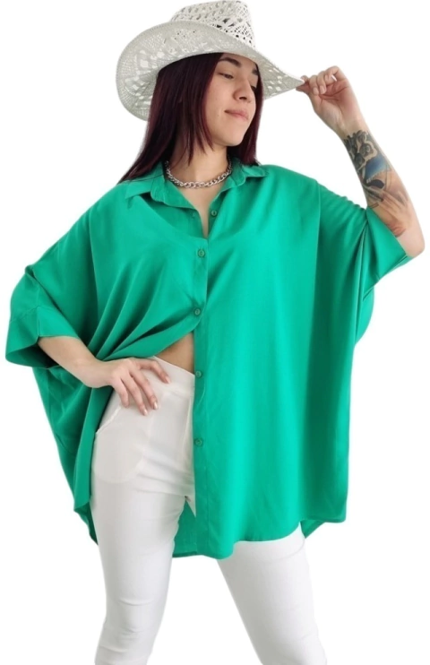 Camisa Maxi Oversize (XXL) Verde ESMERALDA -