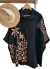 Camisa Maxi Oversize LINO BAMBULA PALM PRINT (XXL) BLACK - comprar online