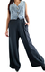 Maxi Palazzo ALGODON BLACK ( 40 al 50 ) CRISTIN en internet