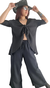 SET LIBORE LINO BAMBULA Kimono + Palazzo (42 al 50) BLACK - comprar online