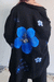 Camisa Maxi Oversize LINO BAMBULA HAWAI FLOWERS (XXL) BLACK - comprar online