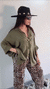 Camisa Maxi Oversize (XXL) TEXTURADA Verde Army - comprar online