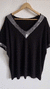 Remera V Oversize SHINE BLACK XL/XXL en internet