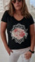 Remera escote V Rose PREMIUM (SM)