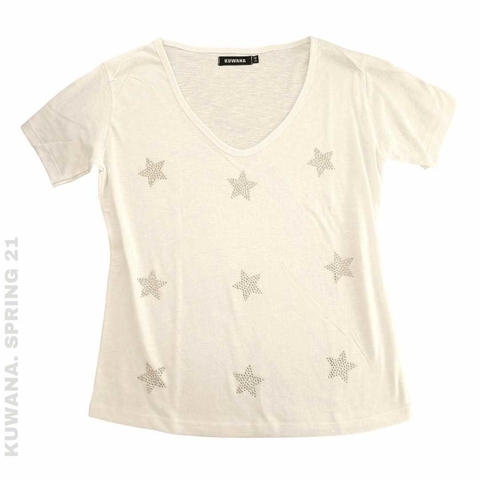 OUTLET SIN CAMBIO Remera V Full Stars FLAME PREMIUM WHITE S/M