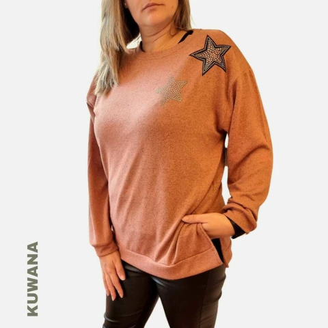 Sweater Overfit Star Mood (M/L) Chocolate