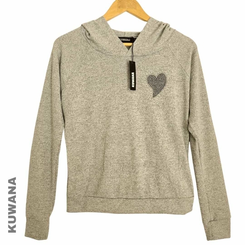 Buzo Hoodie Love Silver