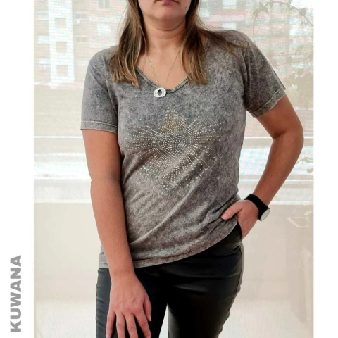 Remera V Serendipia soft grey Nevada PREMIUM (SM)