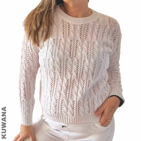 Sweater Calado White CLoud (M/L)