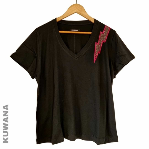OUTLET SIN CARGO Remera V Oversize (XL) Thunder Pink Black