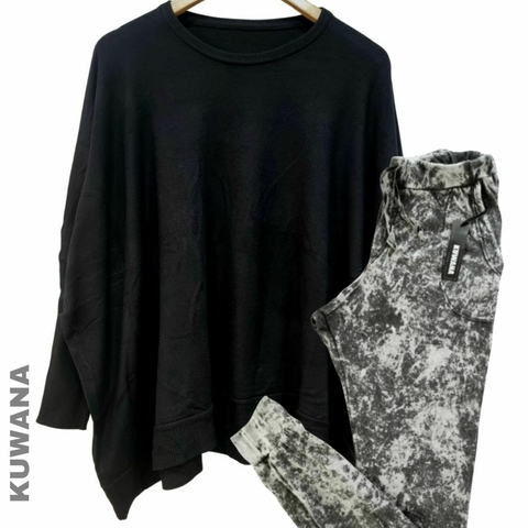 SET Bremer Oversized BLACK+Babucha Batick (40 al 50)