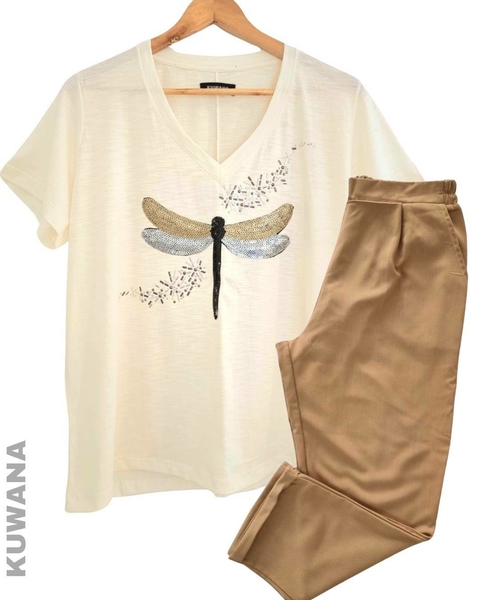 COMBO Pantalon Sastrero+ Remera Libelula V (38 al 46)
