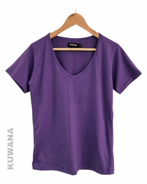 OUTLET SIN CAMBIO Remera V Basic Violeta Essencial T S/M