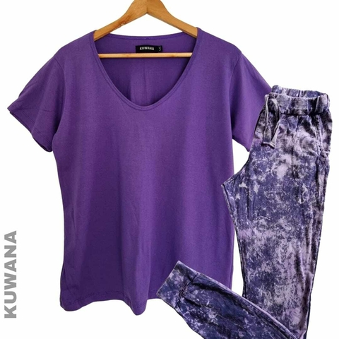 Combo Basica Violet+ Babucha Batik Violet [40/42]