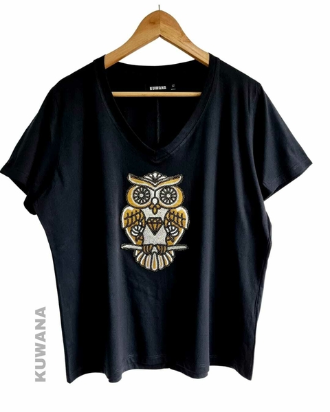 Remera V Oversize (XL) BUHO BLACK