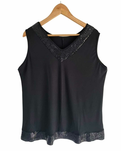 Musculosa Matilde Black Shine (XL)