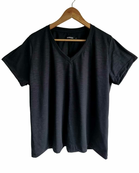 OUTLET SIN CAMBIO Remera V Oversize Basic (XL) FLAME BLACK