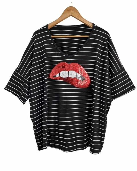 Remerón V RAYADO LIPS (XL/XXL) BLACK